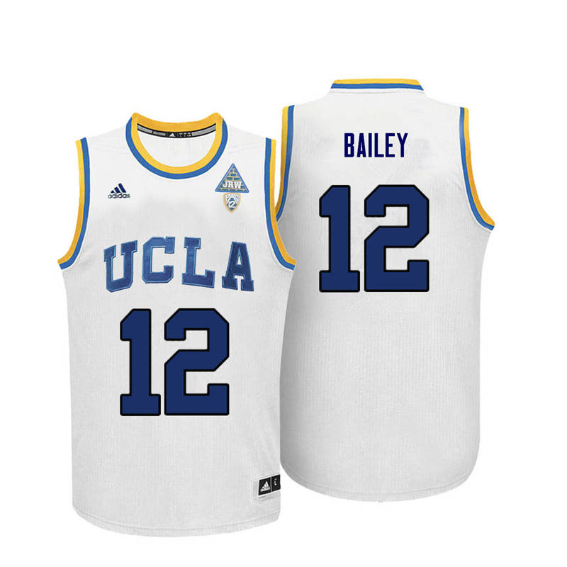 Men UCLA Bruins #12 Toby Bailey College Basketball Jerseys-White